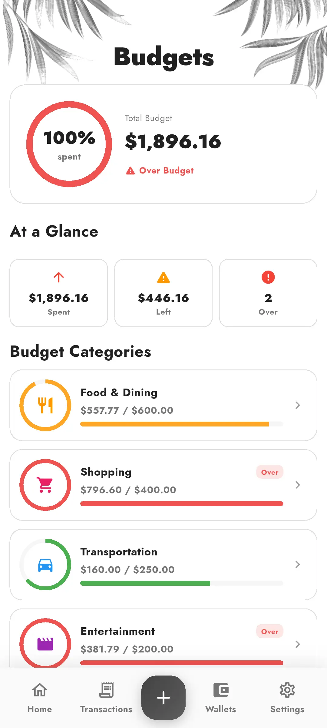 Budget Tracking